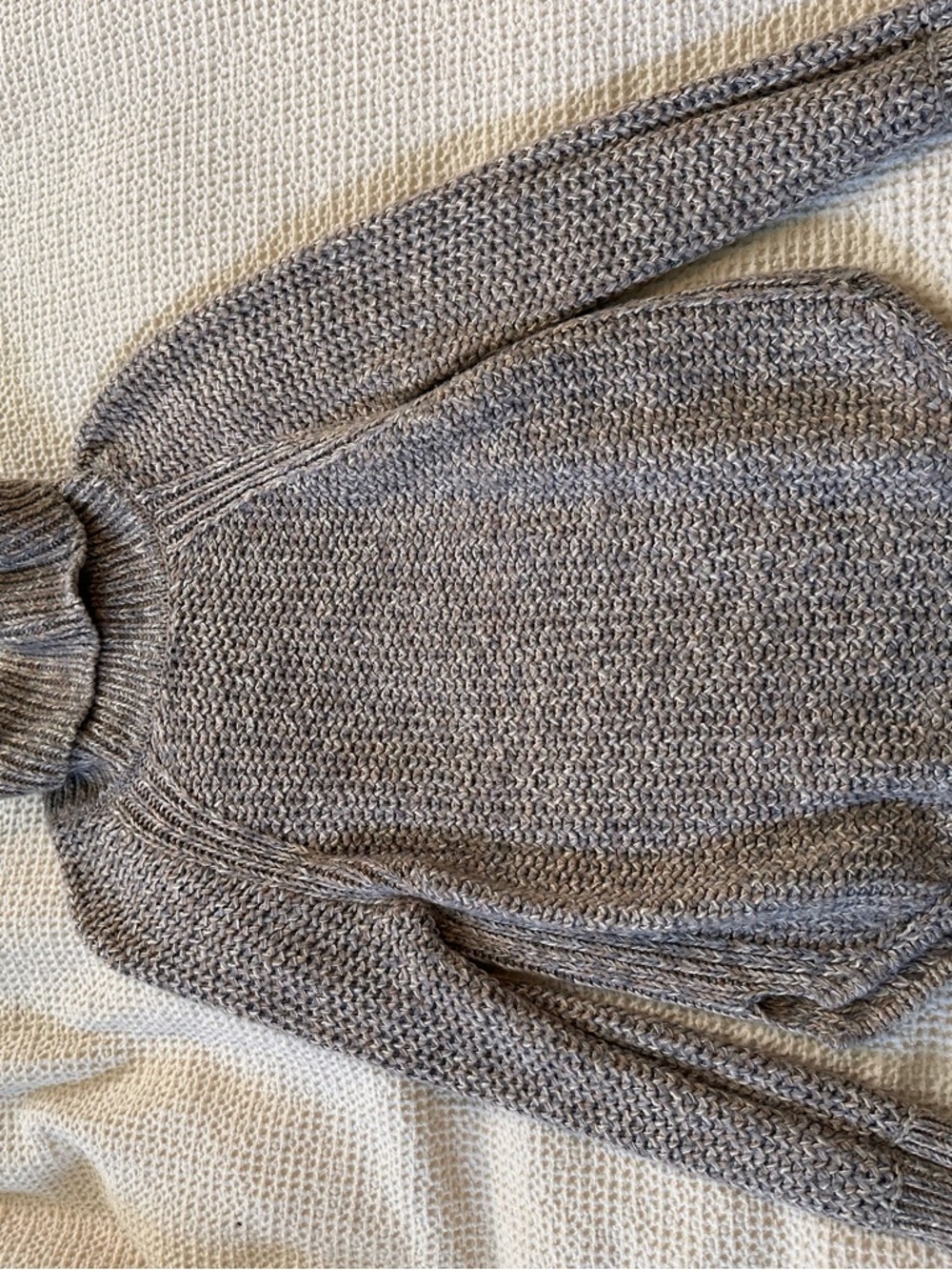 Prana Gray Marled Turtleneck Sweater